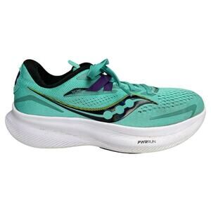 EUC - Womens Saucony Ride 15 Running Sneakers in Cool Mint Acid Colorway